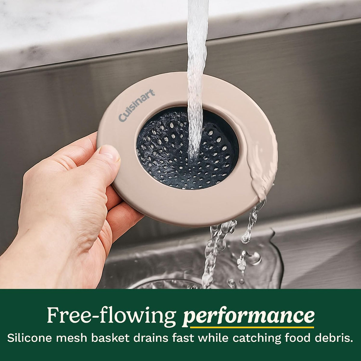 Cuisinart Stainless Steel Kitchen Sink Drain Strainer, 2-Pack, 4.35"