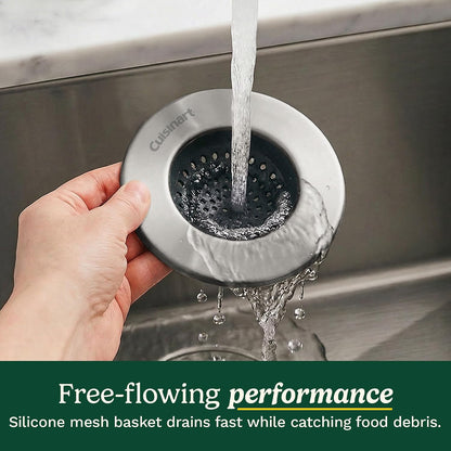 Cuisinart Stainless Steel Kitchen Sink Drain Strainer, 2-Pack, 4.35"