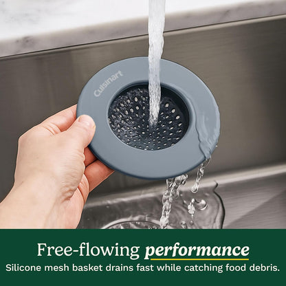 Cuisinart Stainless Steel Kitchen Sink Drain Strainer, 2-Pack, 4.35"