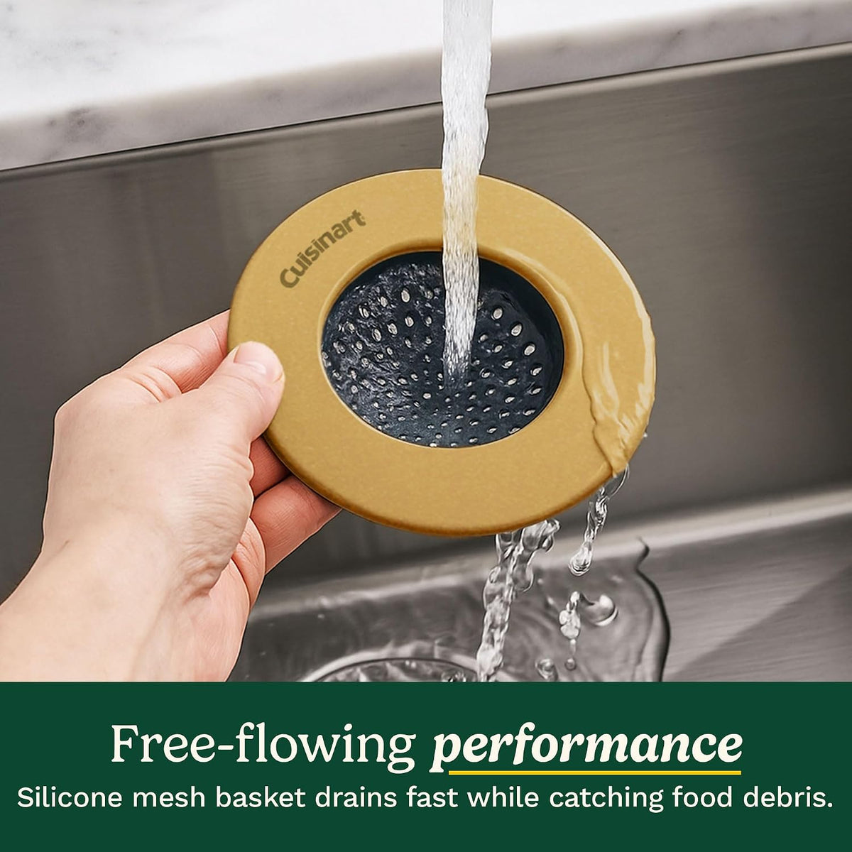 Cuisinart Stainless Steel Kitchen Sink Drain Strainer, 2-Pack, 4.35"