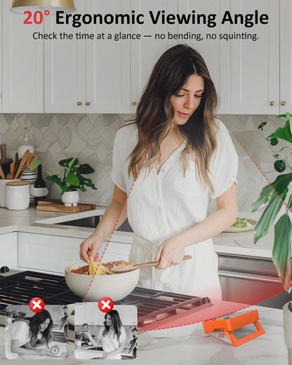 Digital Kitchen Timer with 4 Channel, Loud Alarm and Silent Mode