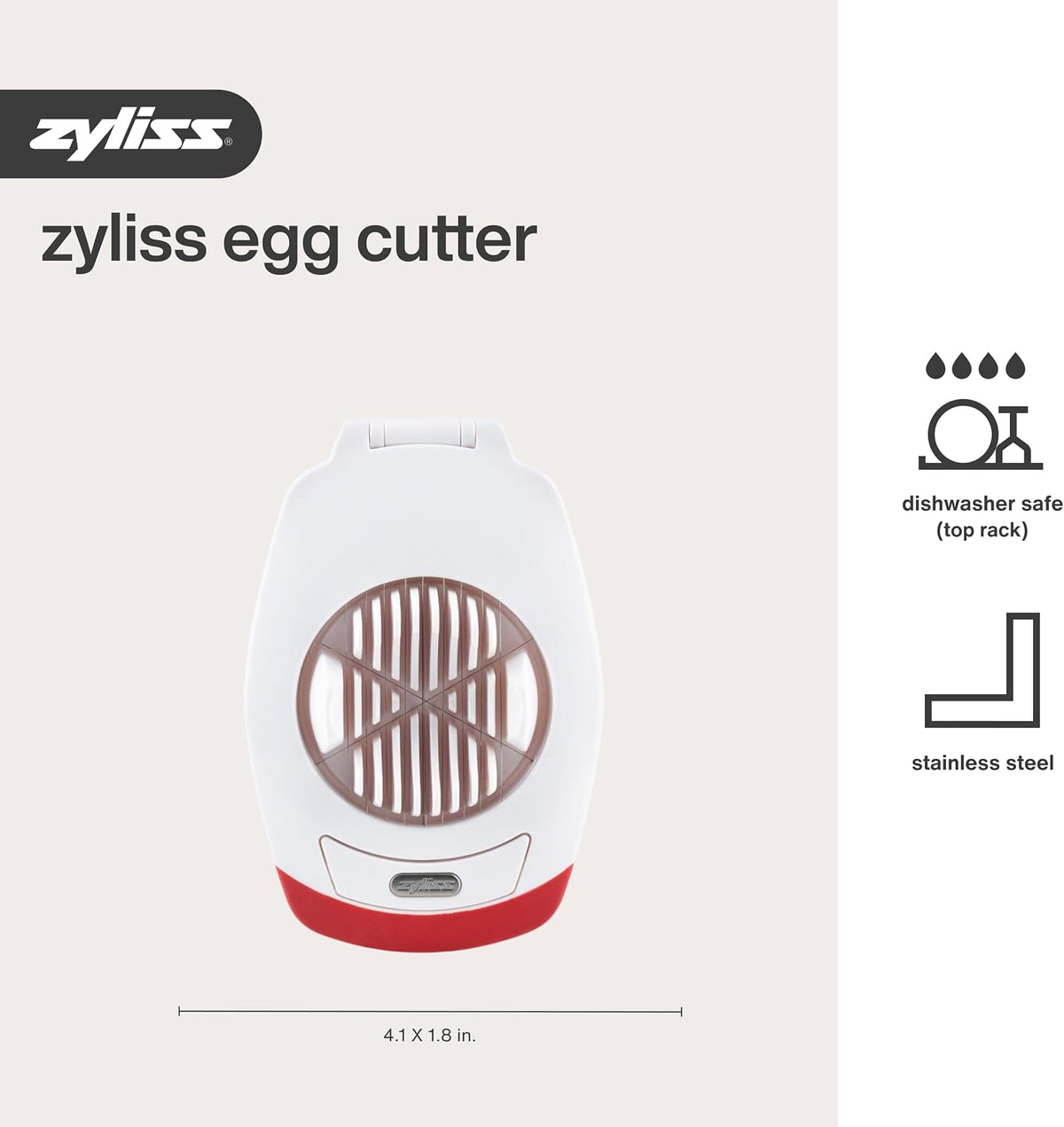 Egg Slicer - Non Slip, Egg Cutter and Wedger with Built in Shell Piercer