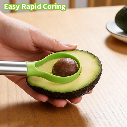 3 in 1 Avocado Slicer Tool, Avocado Cutter Pitter Peeler and Scooper, Stainless Steel Avocado Pit Remover with 2pcs Potato Masher, Dishwasher Safe Fruit Slicer for Guacamole, Avocado Toast, Salad