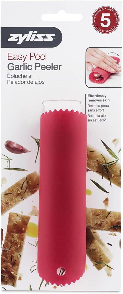 Garlic Peeler - Silicone Garlic Peeler Tube Roller for Easy Garlic Skin Removal - Dishwasher Safe - Perfect for Gift & Essential Kitchen Gadgets - Red