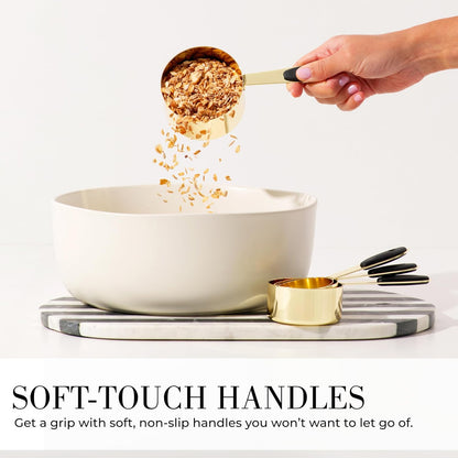 Gold Measuring Cups and Spoons Set, 8-Piece
