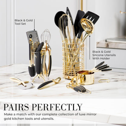 Gold Measuring Cups and Spoons Set, 8-Piece