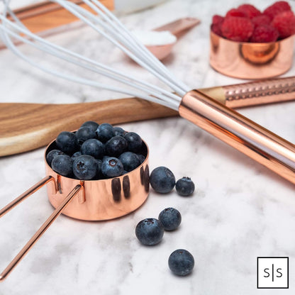 Gold Measuring Cups and Spoons Set, 8-Piece