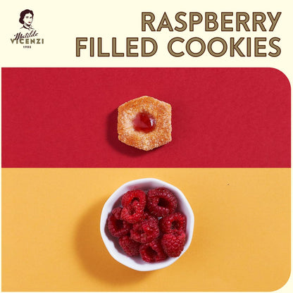 Tesoro Raspberry Filling , Raspberry Cream Filled Puff Pastry Patisserie, Kosher Dairy, Made in Italy, 3.17oz (90g), 4-Pack