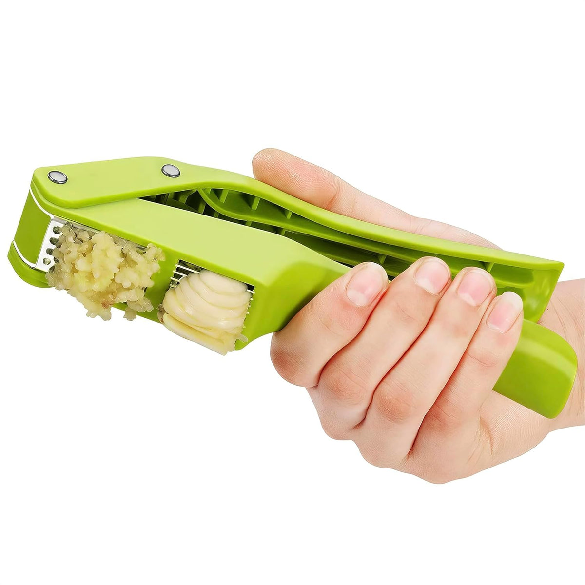 2 in 1 Garlic Slicer and Press, Stainless Steel with Durable Plastic