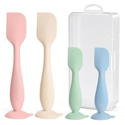 4-Pack Diaper Cream Spatula with Travel Case, Soft Baby Butt Spatula – Silicone Butt Paste Spatula, Convenient Diaper Spatula, Ideal Baby Shower Gift