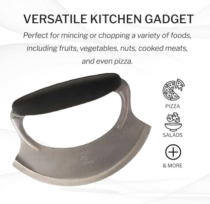 – Mezzaluna with Silicone Handle – Black