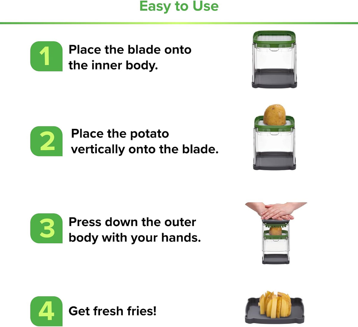 Medium Stainless Steel French Fry Cutter