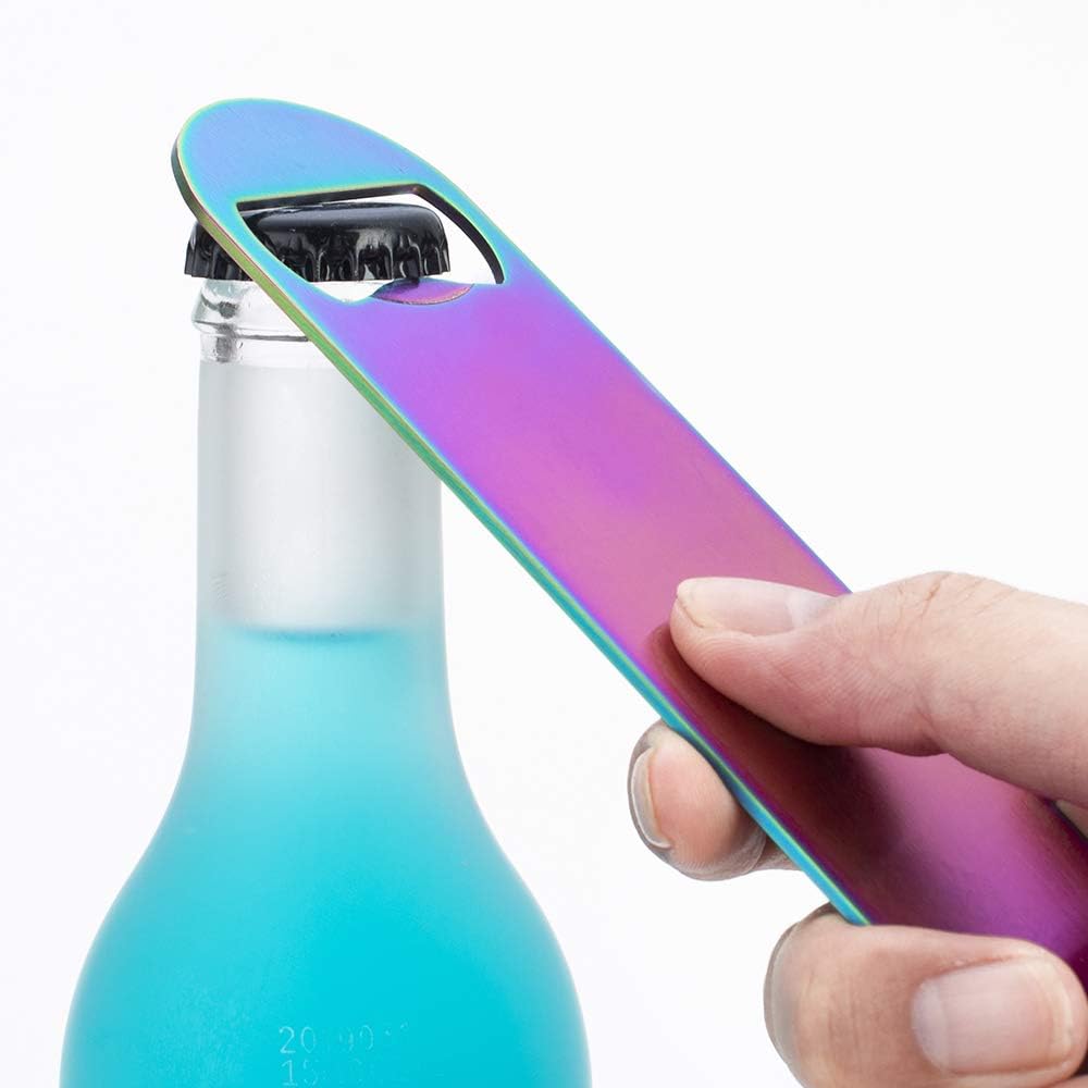 7" Heavy Duty Stainless Steel Flat Bottle Opener, Simple and Effective Beer Openers