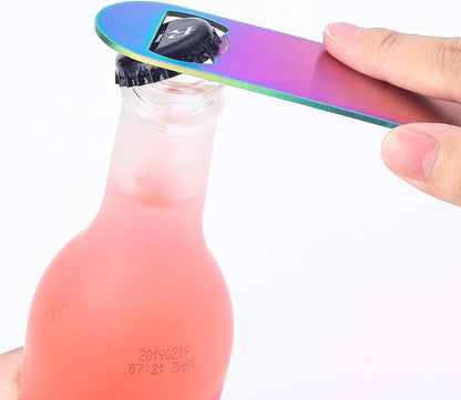 7" Heavy Duty Stainless Steel Flat Bottle Opener, Simple and Effective Beer Openers