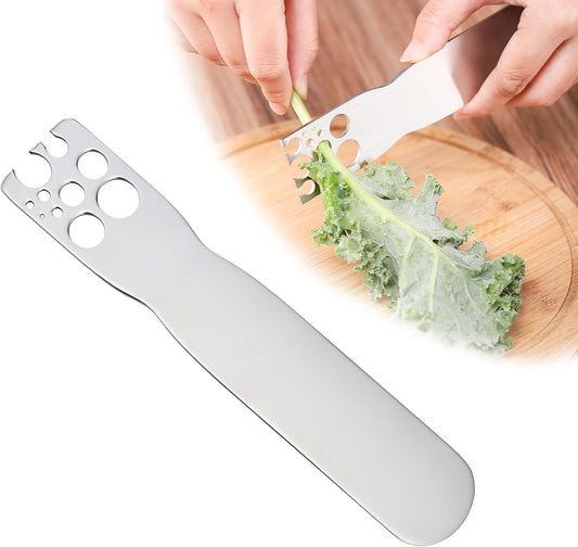 Kale Stripper Tool – Stainless Steel Herb Stripper Tool with Handle for Stem & Leaf Removal
