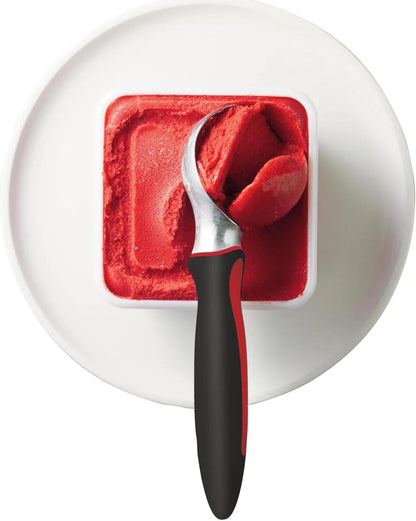 Ice Cream Scoop Black with Red Handle