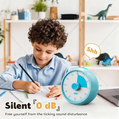 Visual Timer for Kids 60-Minute Countdown Timer with Optional Alarm, Focus Tool for ADHD & Autism, Time Management for Homework, Chores, Office, Kitchen, Teaching & Study Routines (Orange)