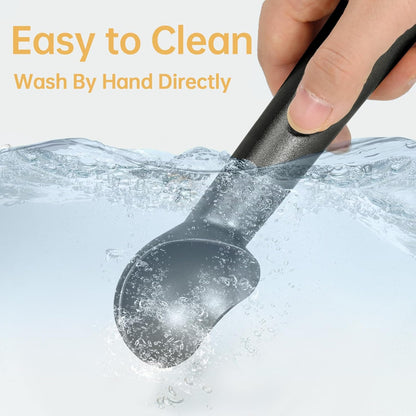 Ice Cream Scoop,7 inches Nonstick Anti-Freeze One Piece Aluminum Scooper Spoon, Heavy Duty Durable Design, Easy Clean, for Gelato, Cookie Dough, Sorbet, Almond (Silver)