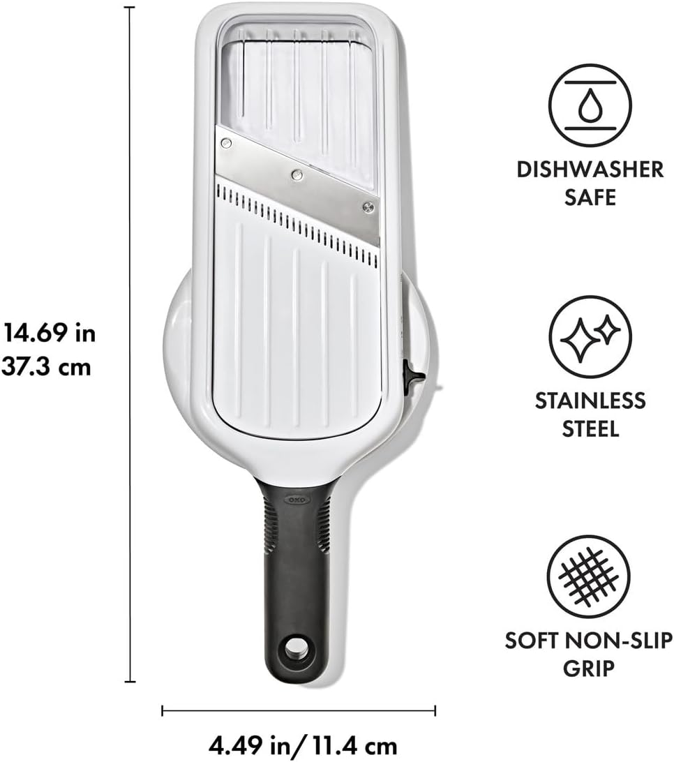 Good Grips Precision Handheld Mandoline, Mandoline Slicer, Adjustable Thickness Vegetable Slicer for Everyday Prep