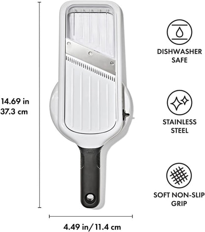 Good Grips Precision Handheld Mandoline, Mandoline Slicer, Adjustable Thickness Vegetable Slicer for Everyday Prep