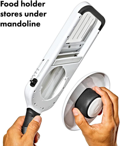 Good Grips Precision Handheld Mandoline, Mandoline Slicer, Adjustable Thickness Vegetable Slicer for Everyday Prep