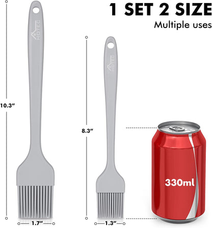 600℉ Heat Resistant Silicone Basting &Pastry Brushes, Black 2