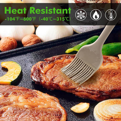 600℉ Heat Resistant Silicone Basting &Pastry Brushes, Black 2