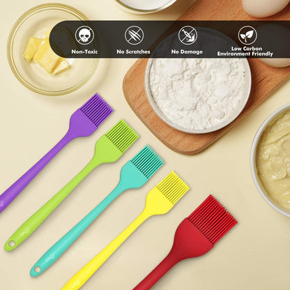 600℉ Heat Resistant Silicone Basting &Pastry Brushes, Black 2