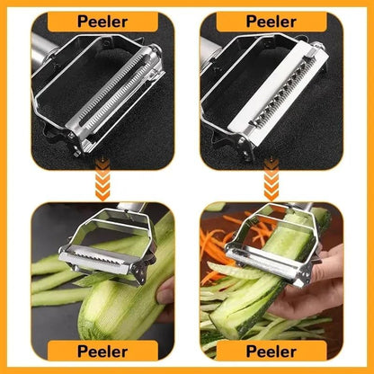 Multifunctional Peeler- Stainless Steel, Fruit & Vegetable Peeler, Cheese Slicer, Julienne Slicer/Shredder