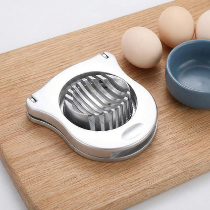 Professional Stainless Steel Egg Slicer - Heavy Duty Egg Cutter with Reinforced 304 Wires, 100% Dishwasher Safe, Rust-Proof Slicer for Boiled Eggs, Strawberries, and Mushrooms