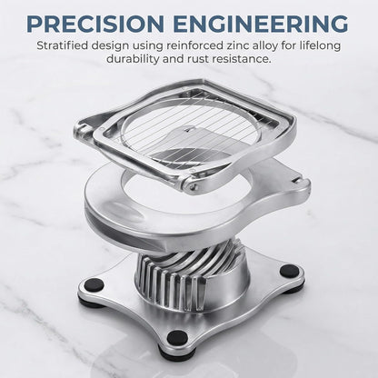 Professional Stainless Steel Egg Slicer - Heavy Duty Egg Cutter with Reinforced 304 Wires, 100% Dishwasher Safe, Rust-Proof Slicer for Boiled Eggs, Strawberries, and Mushrooms