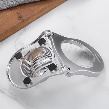 Professional Stainless Steel Egg Slicer - Heavy Duty Egg Cutter with Reinforced 304 Wires, 100% Dishwasher Safe, Rust-Proof Slicer for Boiled Eggs, Strawberries, and Mushrooms
