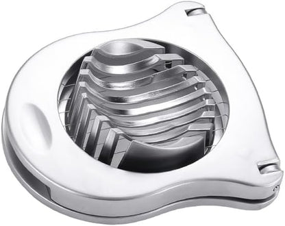 Professional Stainless Steel Egg Slicer - Heavy Duty Egg Cutter with Reinforced 304 Wires, 100% Dishwasher Safe, Rust-Proof Slicer for Boiled Eggs, Strawberries, and Mushrooms