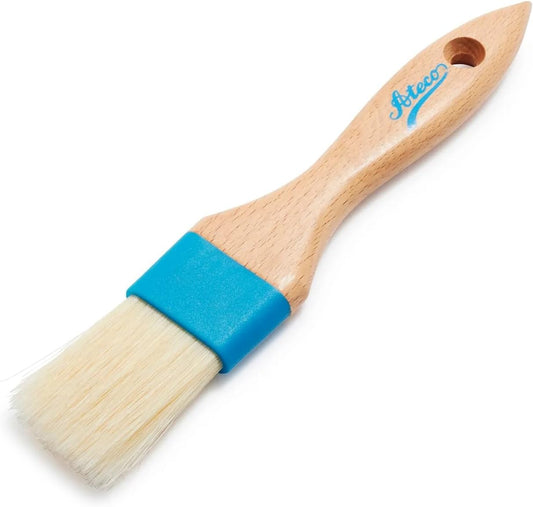 60215 Pastry Brush, 1.5-Inch Wide Head with Natural White Boar Bristles, Composite Ferrule & Wood Handle