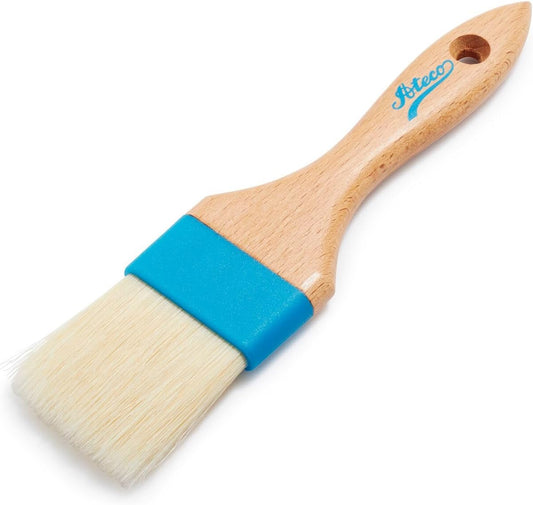 60215 Pastry Brush, 1.5-Inch Wide Head with Natural White Boar Bristles, Composite Ferrule & Wood Handle