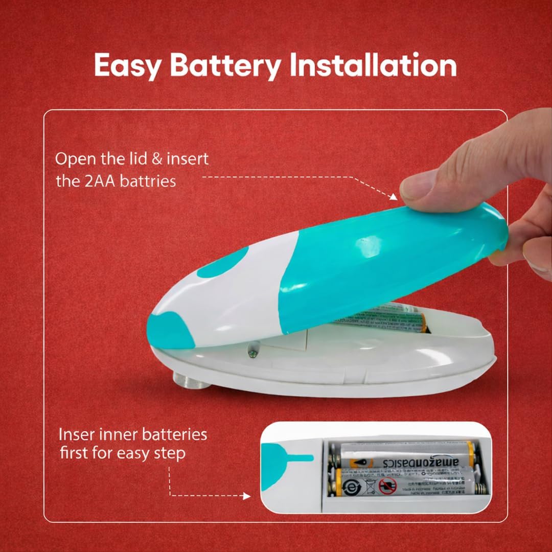 Electric Can Opener, One-Touch Automatic Smooth Edge Can Opener for All Can Sizes, Battery Operated Hands-Free Kitchen Gadget for Seniors with Arthritis (Red)