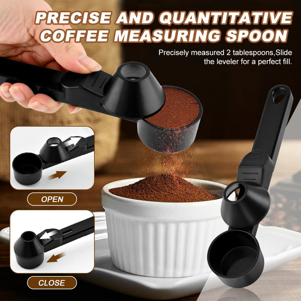 Coffee Scoop with Funnel for Ground Coffee & Protein Powder, 2 Tbsp