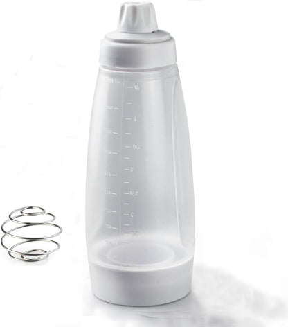 Pancake Batter Dispenser with Blender Balls,33.8 Oz Silicone Squeeze Pancake Mixer, Kitchen Pancake Batter Dispenser Bottle Baking Tool for Cupcakes, Crepes, Waffle, Muffins,Qatayef,Cupcakes