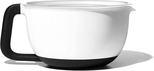 Good Grips 4Qt Batter Mixing Bow with Lid, White