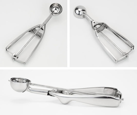 18/8 Stainless Steel Small Ice Cream Scoop Disher Cookie Scoop Melon Baller