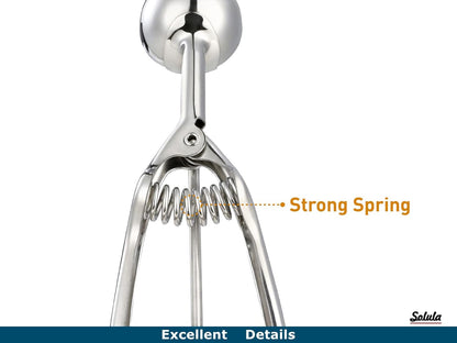 18/8 Stainless Steel Small Ice Cream Scoop Disher Cookie Scoop Melon Baller