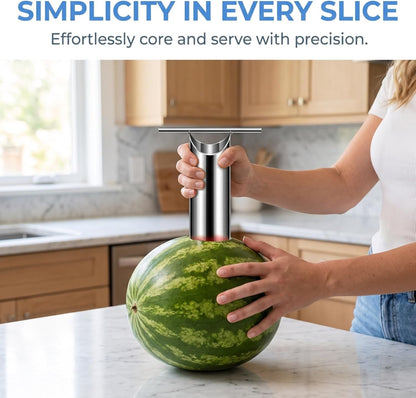 Watermelon Puncher Cutter Stainless Steel,melon Opener Cutter Watermelon Tool Pineapple Tool Fruit Slicer Water Melon Silver