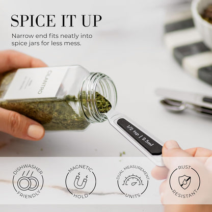 Copper Measuring Spoons Set with Leveler, 8-Piece