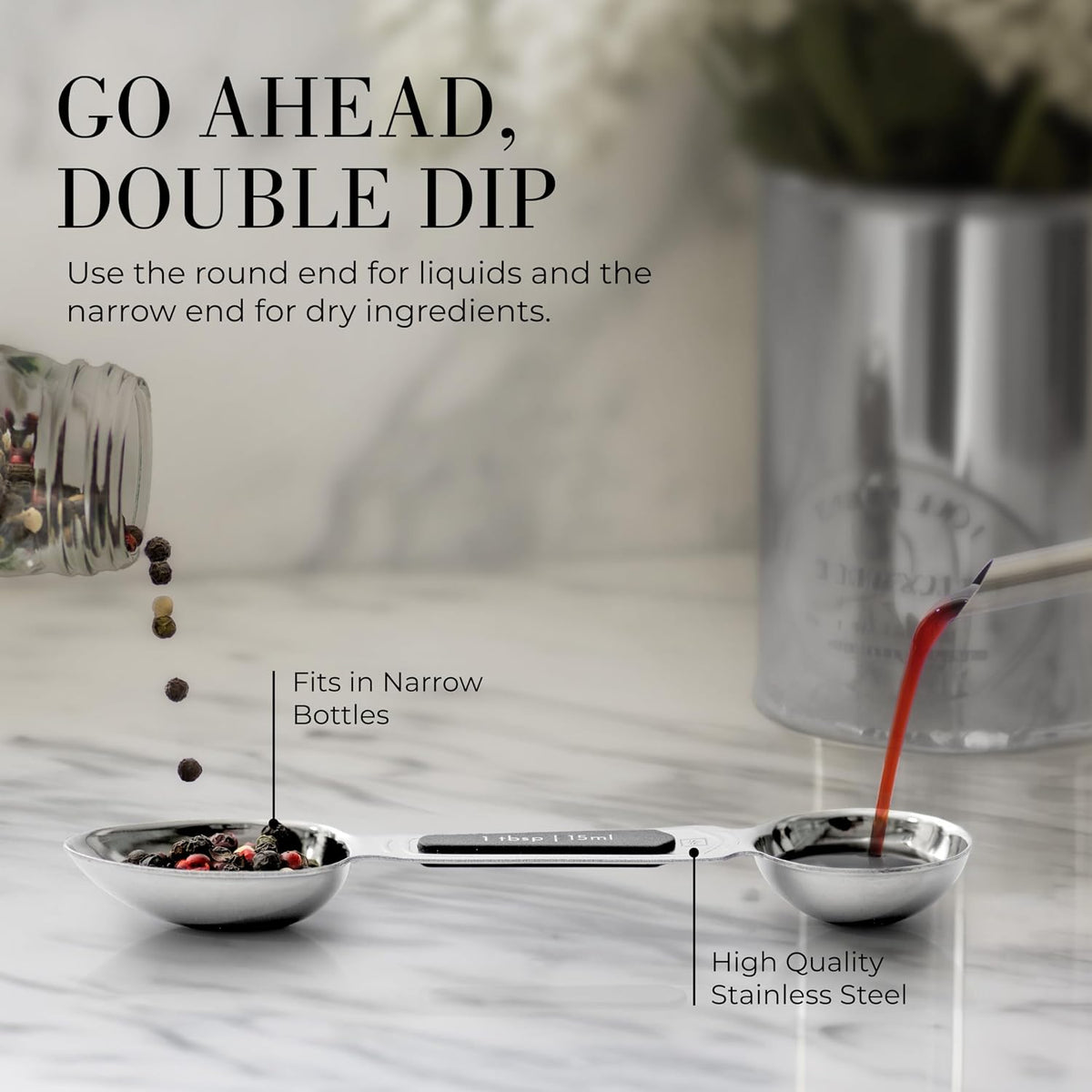 Copper Measuring Spoons Set with Leveler, 8-Piece