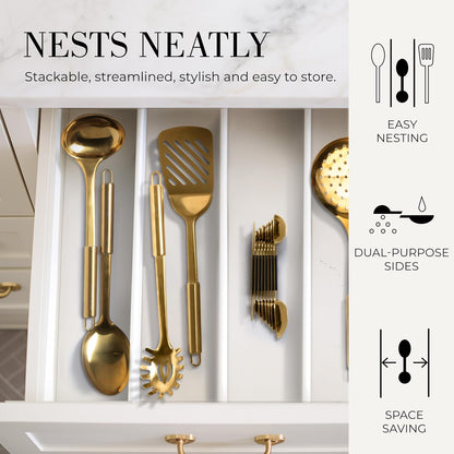 Copper Measuring Spoons Set with Leveler, 8-Piece
