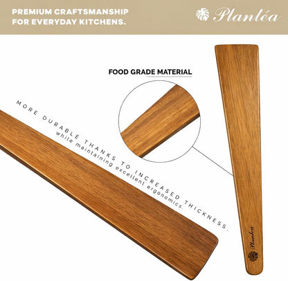 2 pcs Skinny Spurtle for Sourdough Starter, Reaching Bottom of Jar Wooden Spurtle for Mixing, Acacia Wood Dough Whisk, Sourdough Bread Baking Supplies