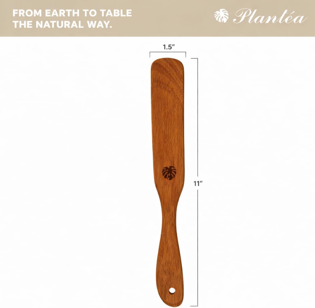 2 pcs Skinny Spurtle for Sourdough Starter, Reaching Bottom of Jar Wooden Spurtle for Mixing, Acacia Wood Dough Whisk, Sourdough Bread Baking Supplies