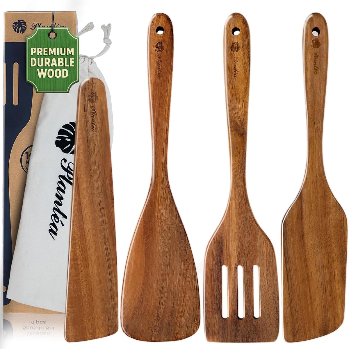 2 pcs Skinny Spurtle for Sourdough Starter, Reaching Bottom of Jar Wooden Spurtle for Mixing, Acacia Wood Dough Whisk, Sourdough Bread Baking Supplies