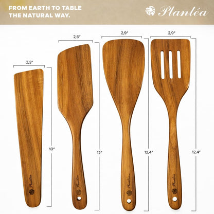 2 pcs Skinny Spurtle for Sourdough Starter, Reaching Bottom of Jar Wooden Spurtle for Mixing, Acacia Wood Dough Whisk, Sourdough Bread Baking Supplies