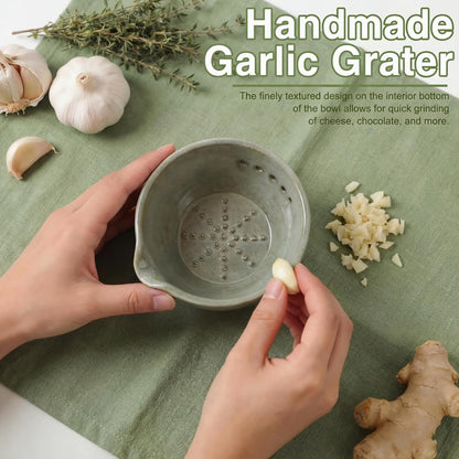 Herb Stripper Bowl with Garlic Grater - 2-in-1 for Cooking